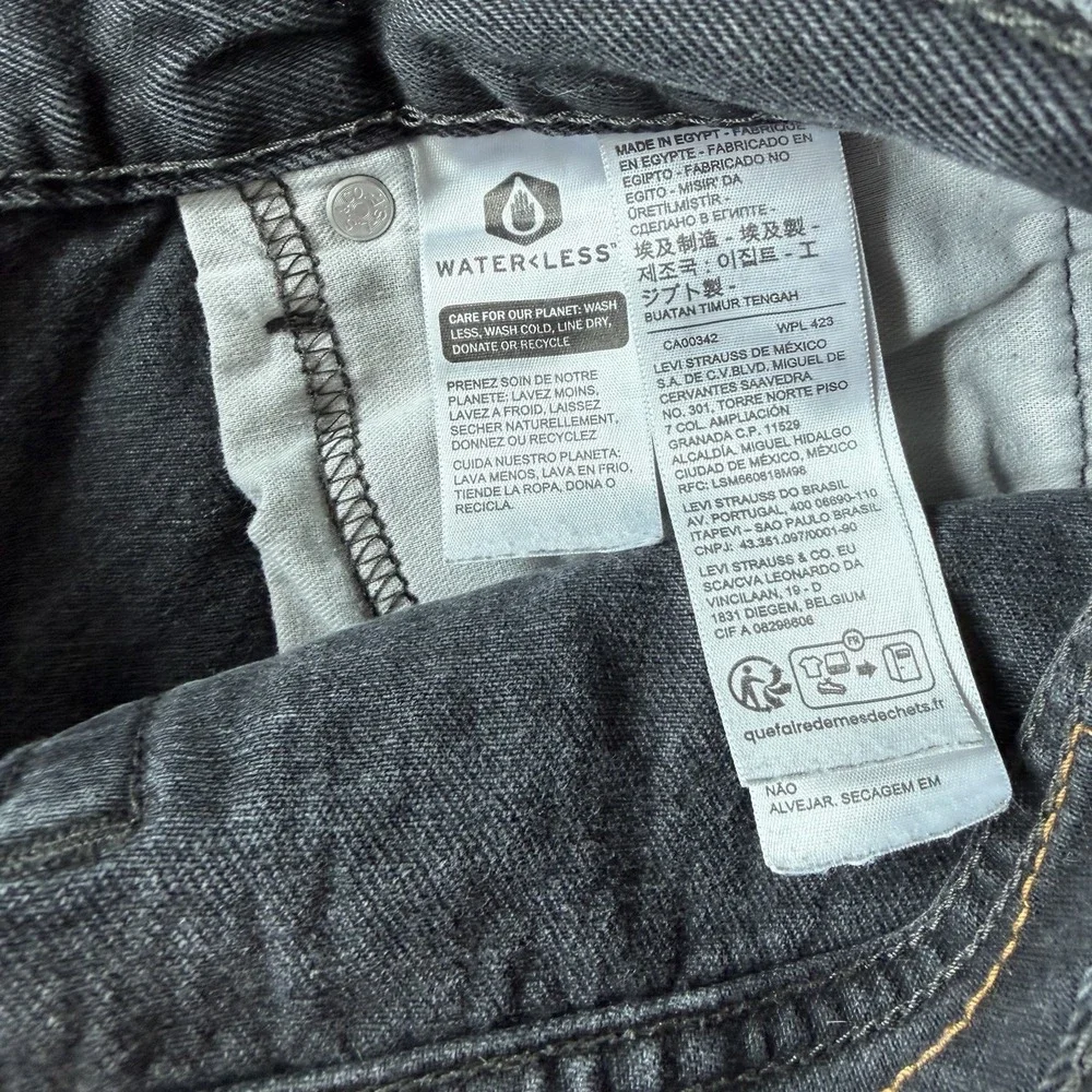 Levi's 550‎ Relaxed Fit Jeans Men 30x27 Black Gray Wash Tapered Denim